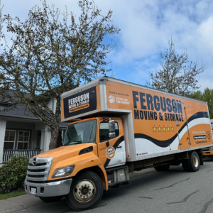 Ferguson moving trucked parked on a street
